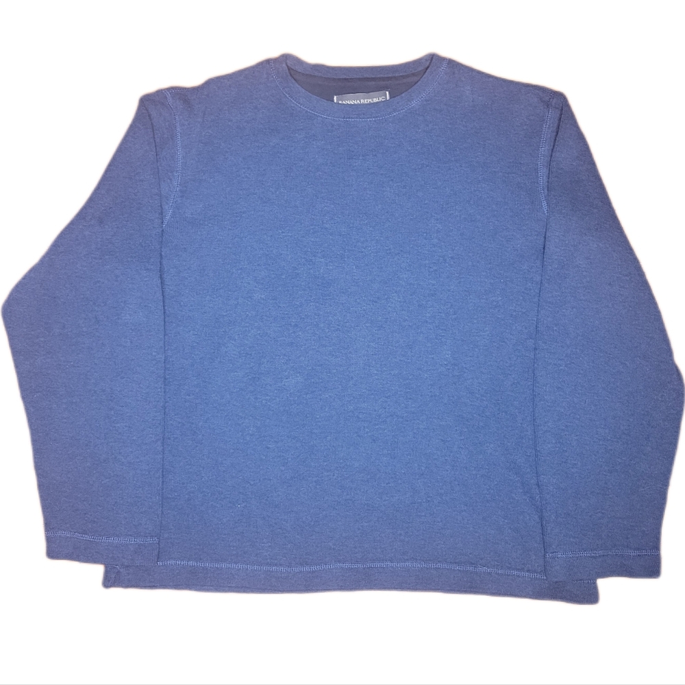 Cotton Crewneck Navy Sweater Size M